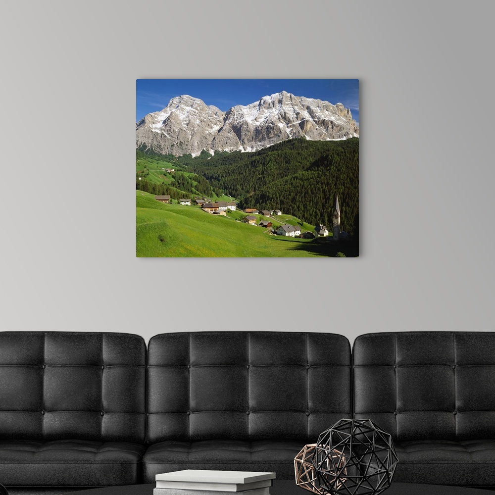A modern room featuring Italy, South Tyrol, Alta Badia, La Valle (Wengen), view towards Cima Dieci