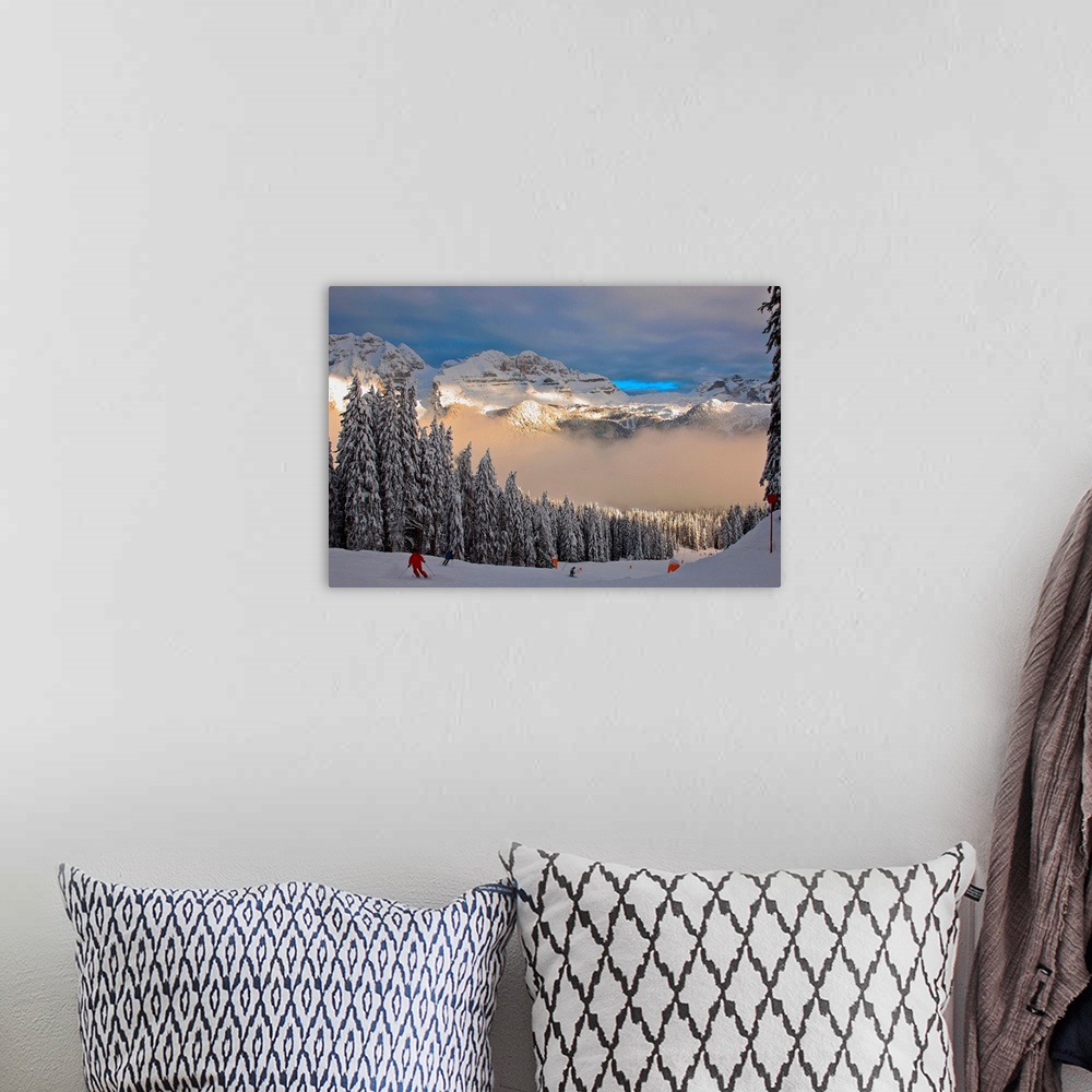 A bohemian room featuring Italy, Trentino-Alto Adige, Alps, Dolomites, Pradalago ski area