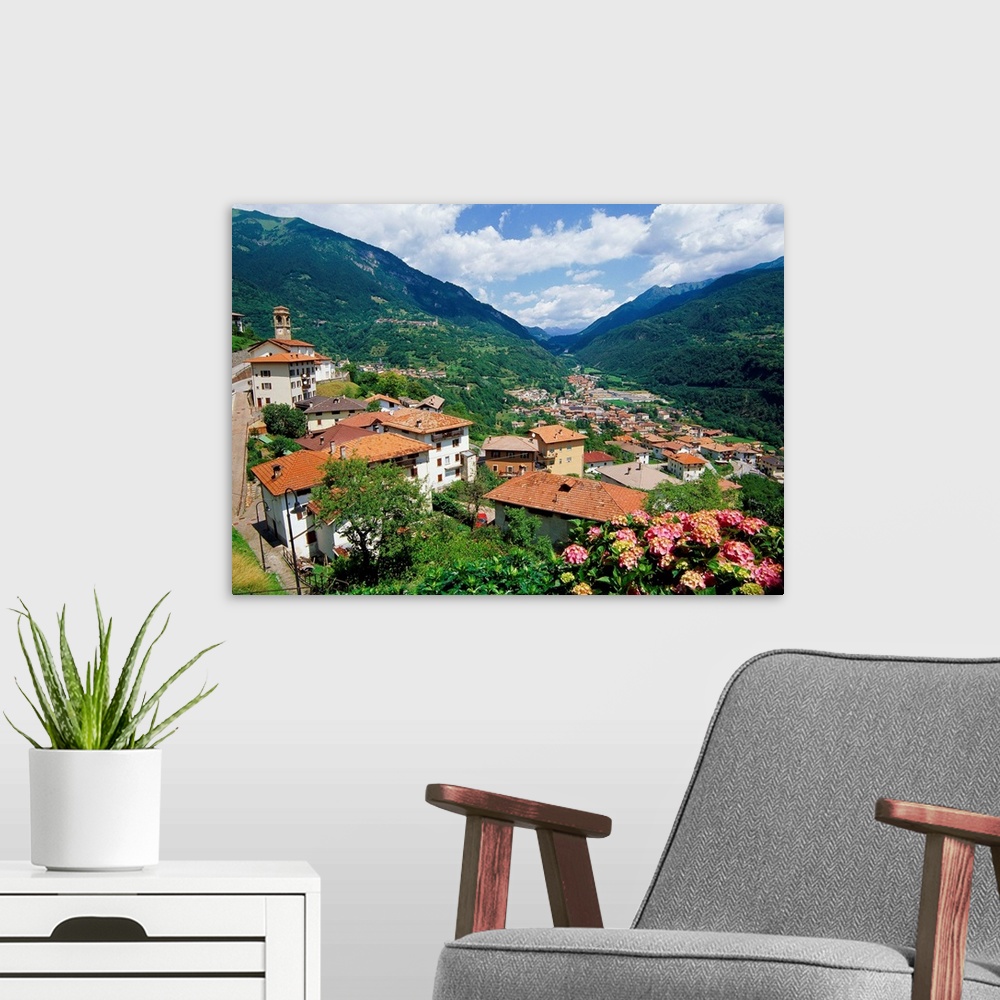 A modern room featuring Italy, Trentino Alto Adige, Alps, Pieve di Bono