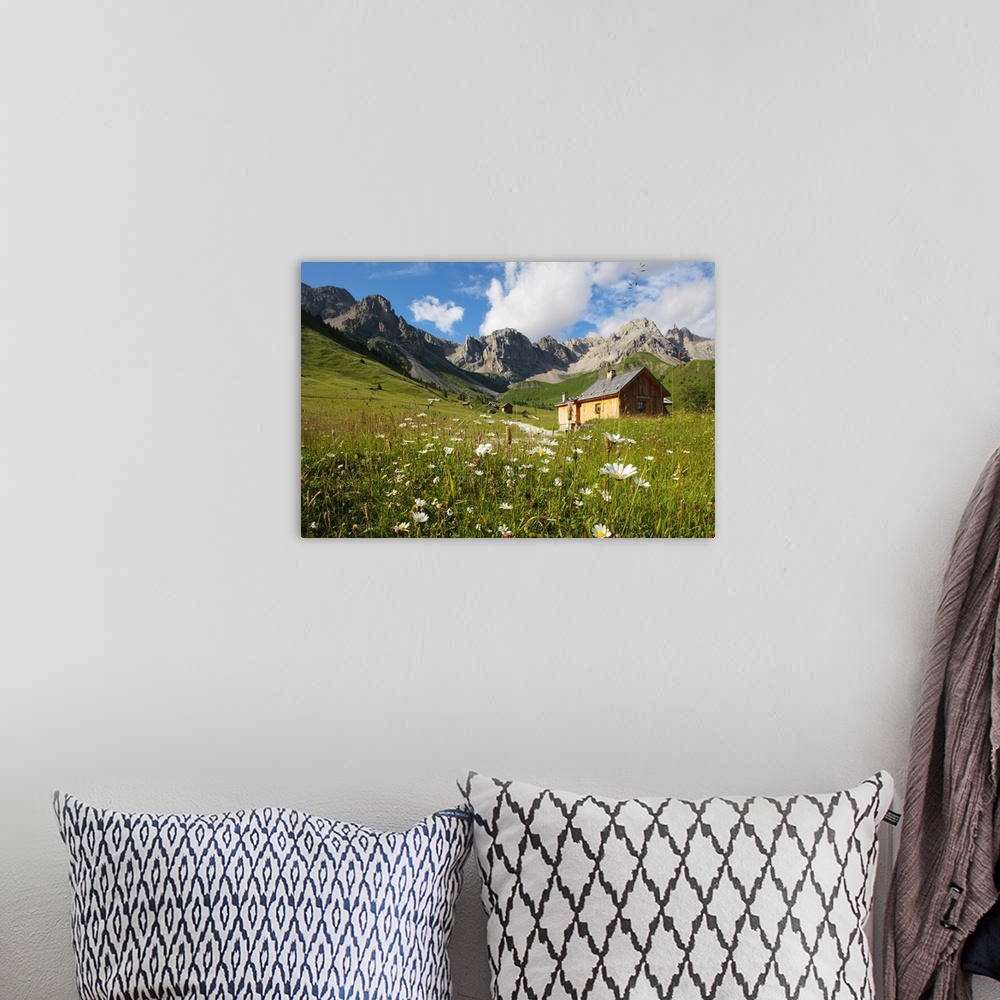 A bohemian room featuring Italy, Trentino-Alto Adige, Trentino, Val di Fassa, Monzoni group mountain