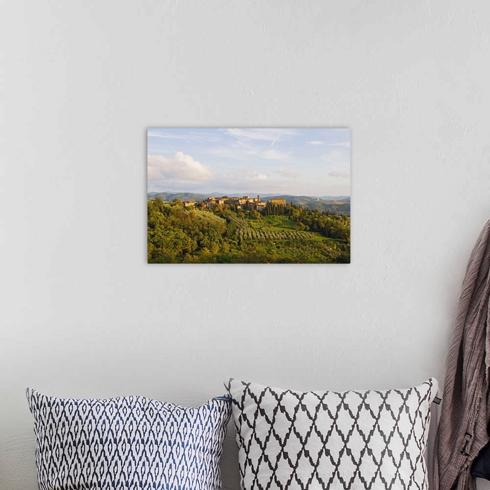 A bohemian room featuring Italy, Tuscany, Chianti, Radda in Chianti, Siena district, View of Volpaia