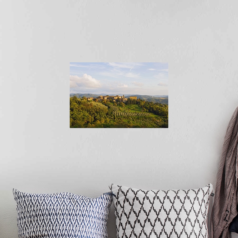 A bohemian room featuring Italy, Tuscany, Chianti, Radda in Chianti, Siena district, View of Volpaia