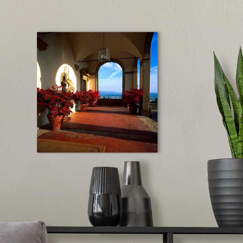 A modern room featuring Italy, Tuscany, Fiesole, Hotel S. Michele, Tuscan corridor
