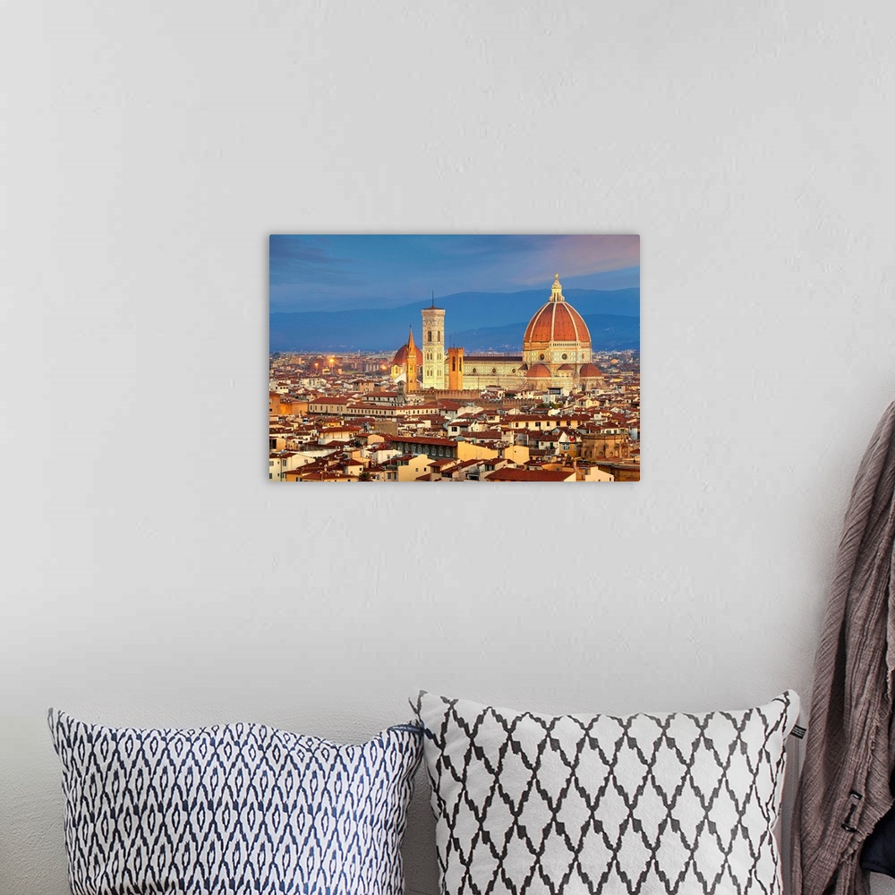A bohemian room featuring Italy, Tuscany, Firenze district, Florence, Basilica de Santa Maria del Fiore, Florence, Italy.