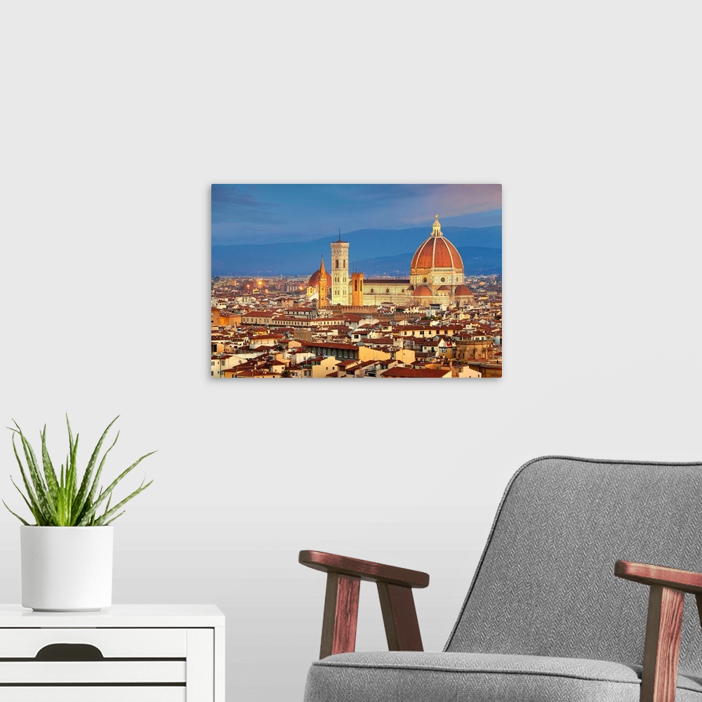A modern room featuring Italy, Tuscany, Firenze district, Florence, Basilica de Santa Maria del Fiore, Florence, Italy.