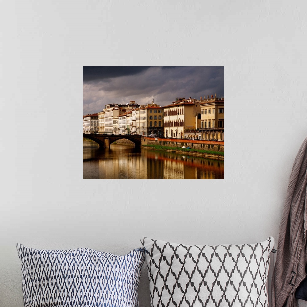 A bohemian room featuring Italy, Tuscany, Florence, Buildings along the River Arno