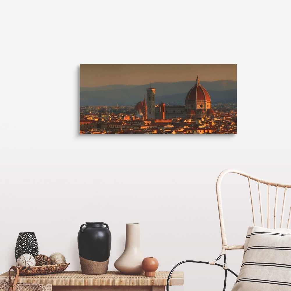 A farmhouse room featuring Italy, Tuscany, Firenze district, Florence, Duomo Santa Maria del Fiore, Florence Cathedral and t...