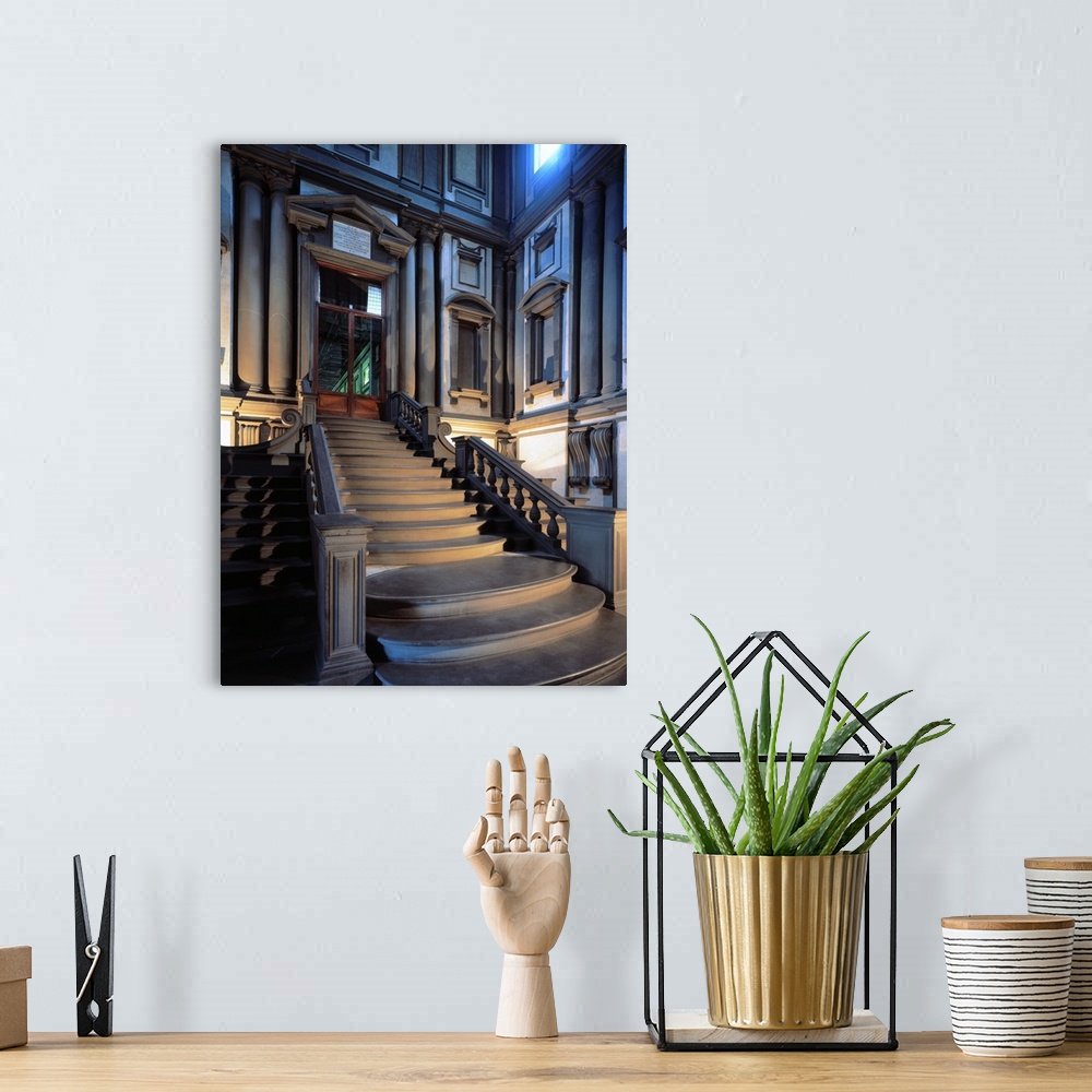 A bohemian room featuring Italy, Tuscany, Florence, Lauretian Library, Michelangelo stairway