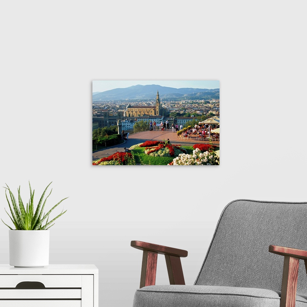 A modern room featuring Italy, Tuscany, Florence, Michelangelo square and Santa Croce church