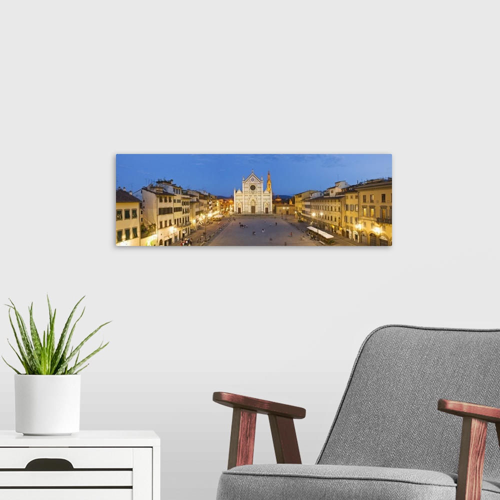 A modern room featuring Italy, Tuscany, Florence, Santa Croce square and Santa Croce church