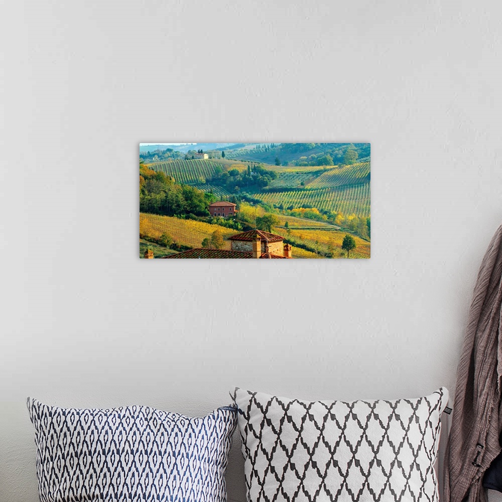 A bohemian room featuring Italy, Tuscany, Hills near San Gimignano