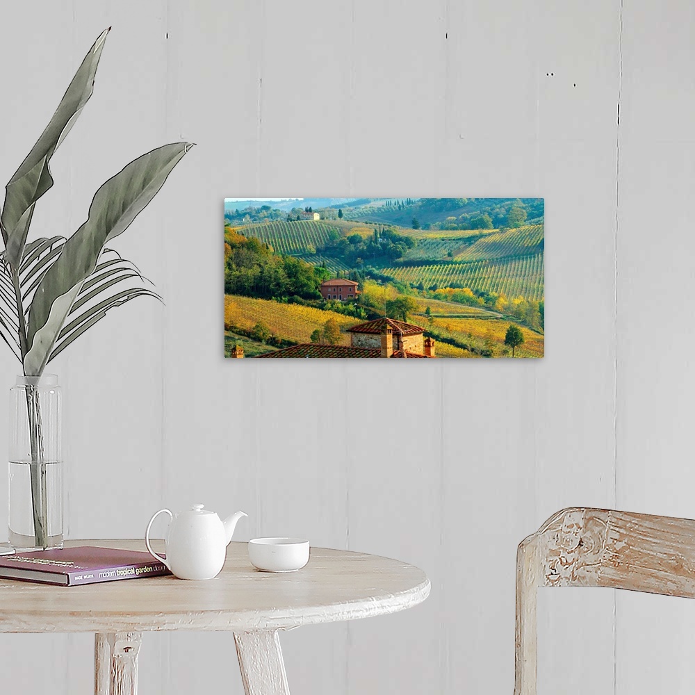 A farmhouse room featuring Italy, Tuscany, Hills near San Gimignano