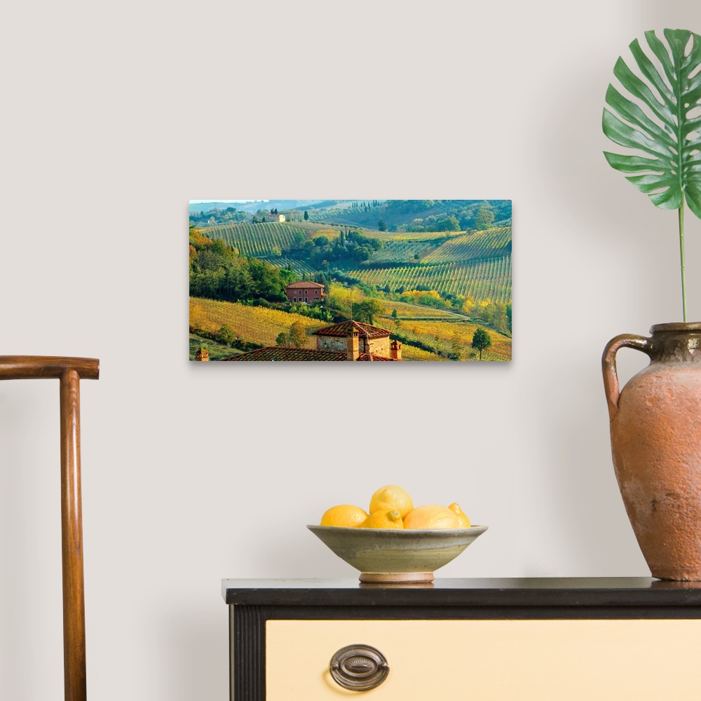 A traditional room featuring Italy, Tuscany, Hills near San Gimignano