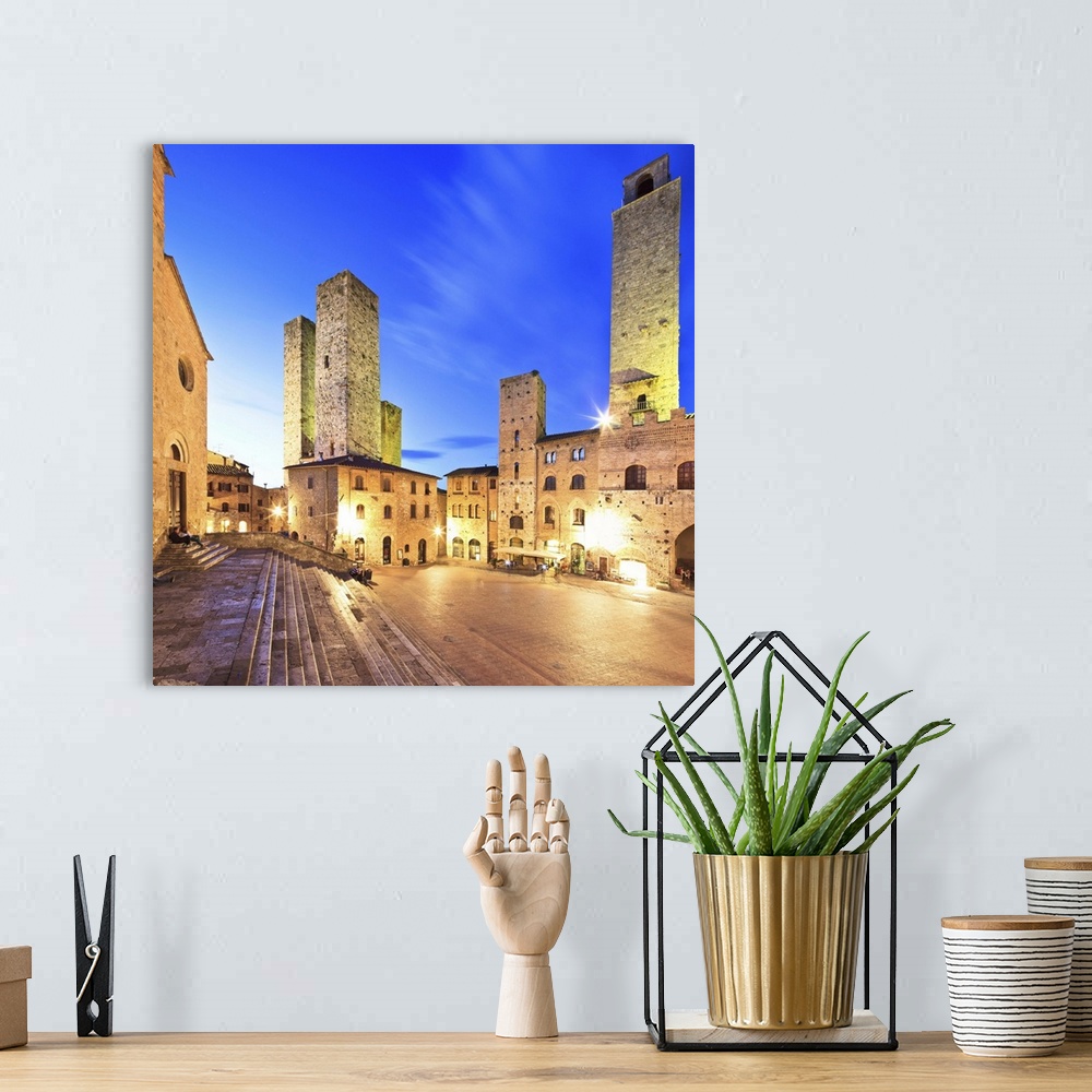 A bohemian room featuring Italy, Tuscany, Mediterranean area, Siena district, Val d'Elsa, San Gimignano, Cathedral