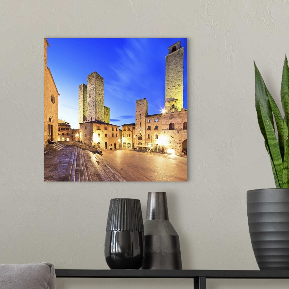 A modern room featuring Italy, Tuscany, Mediterranean area, Siena district, Val d'Elsa, San Gimignano, Cathedral