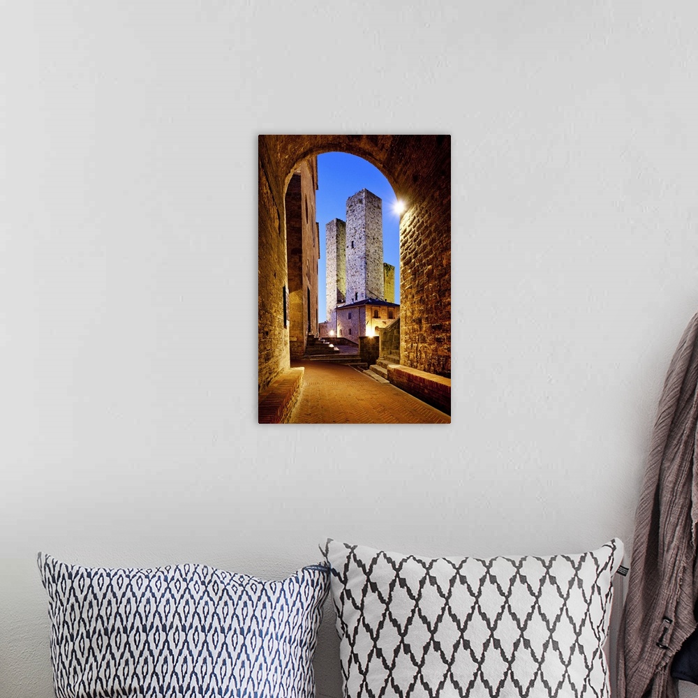 A bohemian room featuring Italy, Tuscany, Mediterranean area, Siena district, Val d'Elsa, San Gimignano, Old town