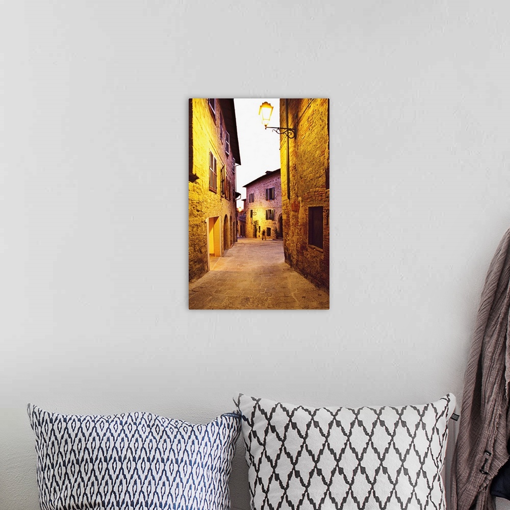 A bohemian room featuring Italy, Tuscany, Orcia Valley, Monticchiello, Siena district, An alley