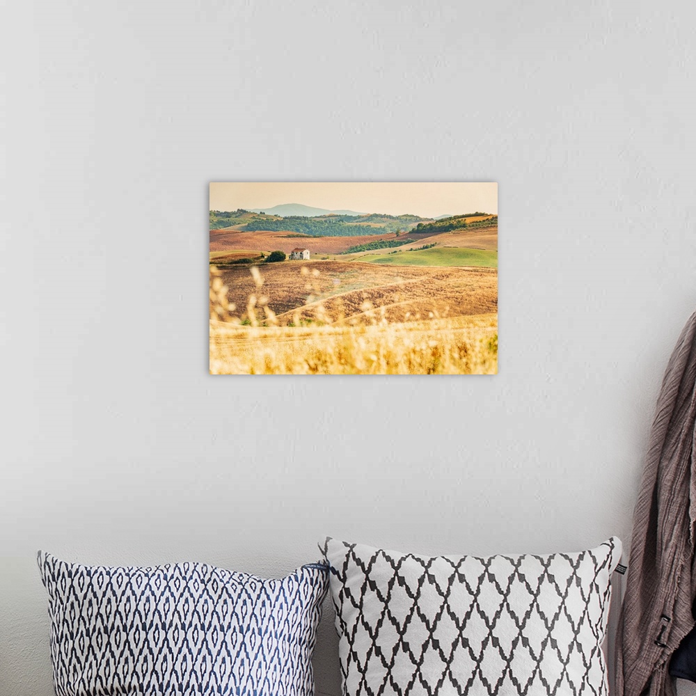 A bohemian room featuring Italy, Tuscany, Pisa district, Volterra, View of the hills