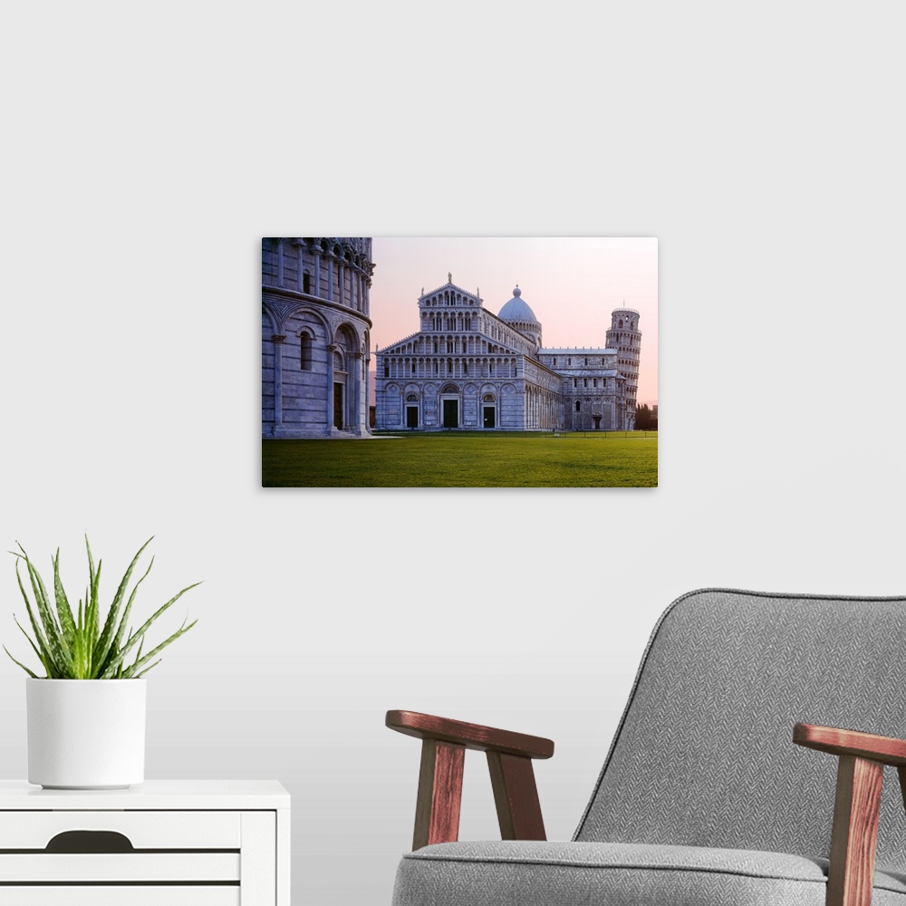 A modern room featuring Italy, Tuscany, Pisa, the Cathedral and the leaning tower of Pisa
