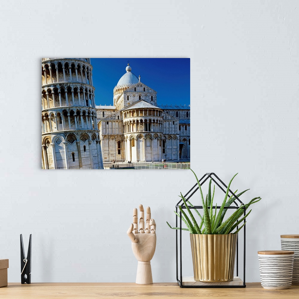 A bohemian room featuring Italy, Tuscany, Pisa, The Leaning Tower of Pisa and cathedral