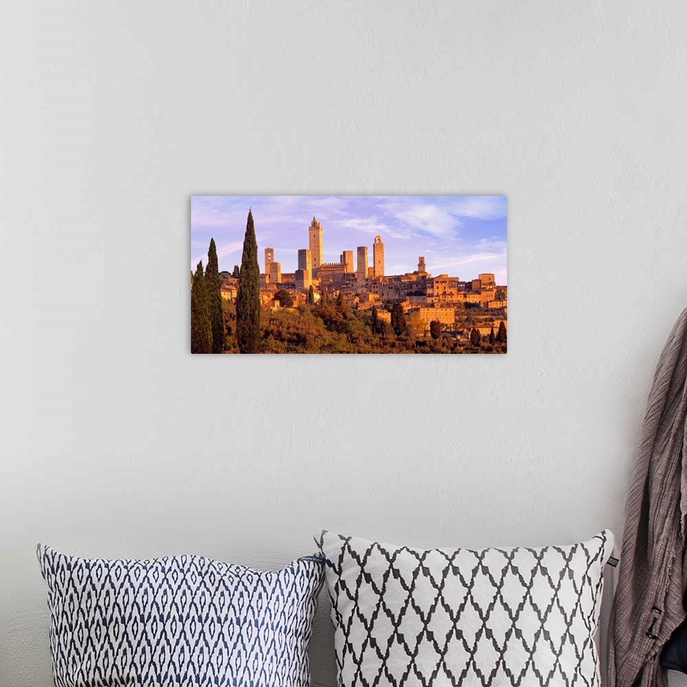 A bohemian room featuring Italy, Tuscany, San Gimignano, The town