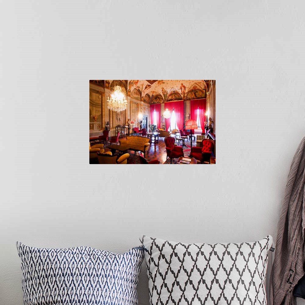 A bohemian room featuring Italy, Tuscany, San Giuliano Terme, Villa di Corliano, main sitting room