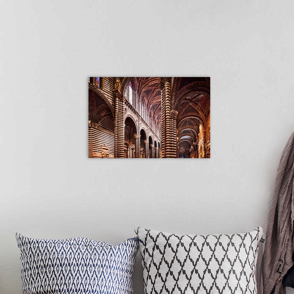 A bohemian room featuring Italy, Tuscany, Siena, Santa Maria Assunta Cathedral, interior.