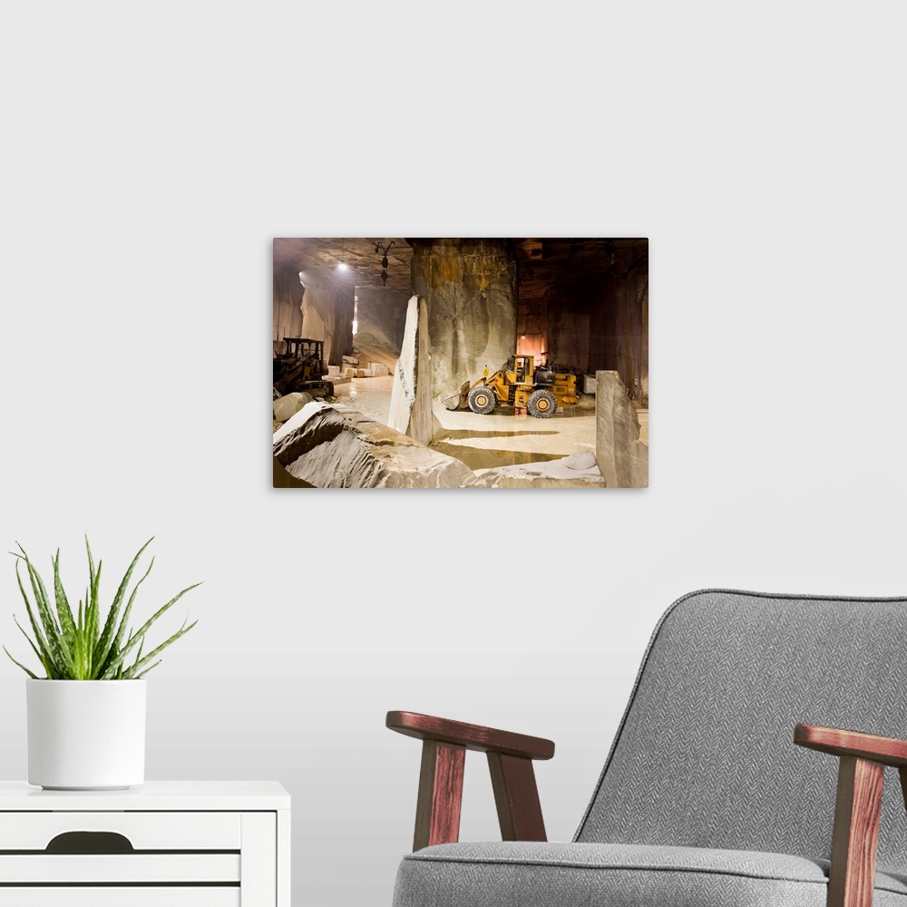 A modern room featuring Italy, Tuscany, The underground quarry Galleria Ravaccione