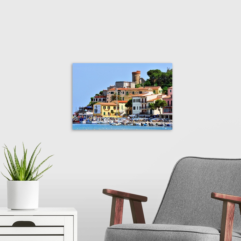 A modern room featuring Italy, Tuscany, Tuscan Archipelago National Park, Elba island, Marina di Campo town