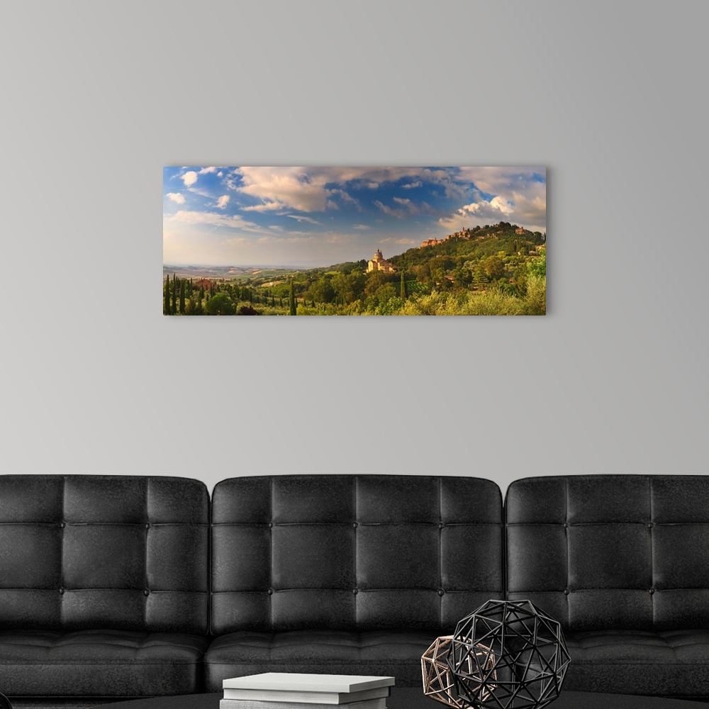 A modern room featuring Italy, Tuscany, Mediterranean area, Siena district, Val di Chiana, Montepulciano, Church of Madon...