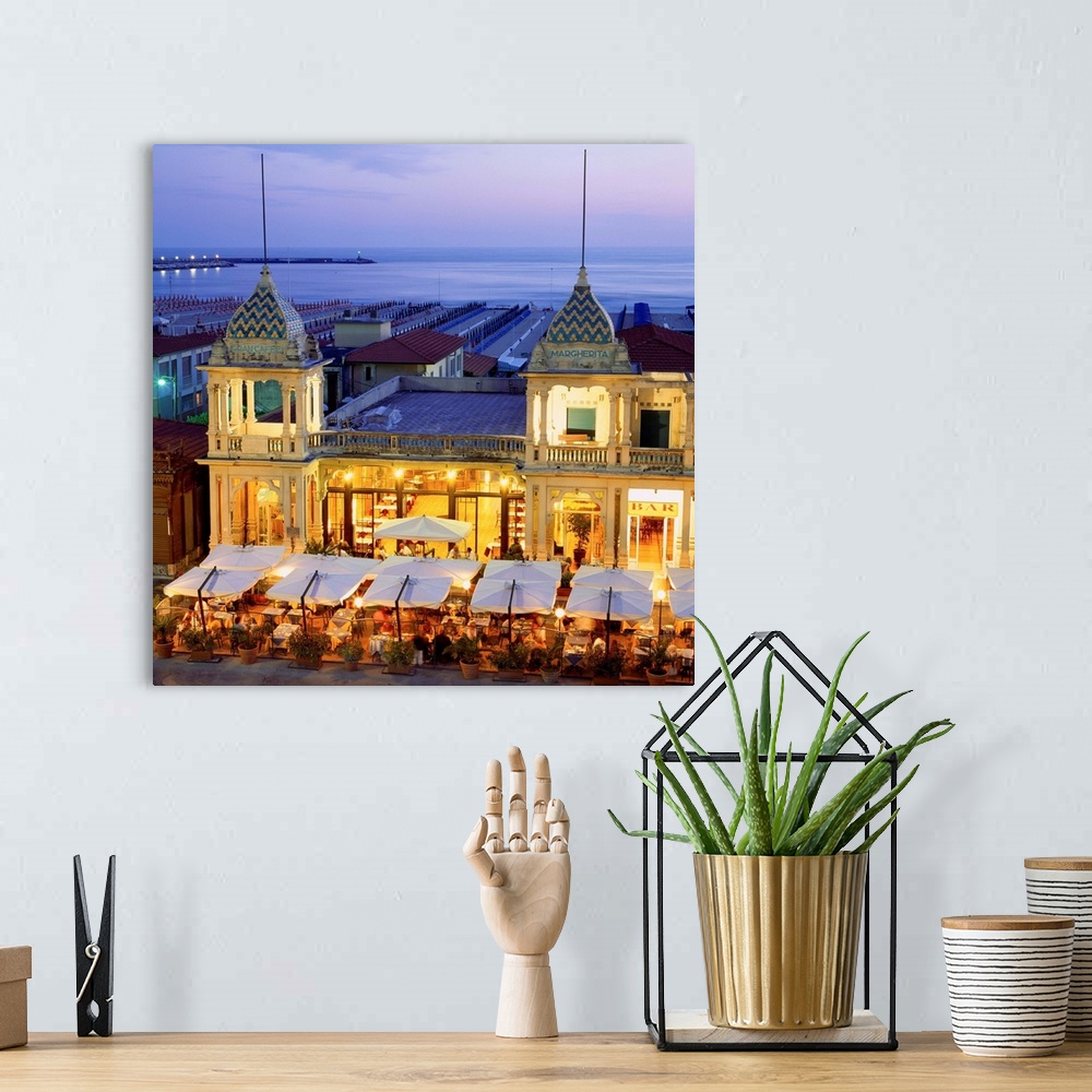 A bohemian room featuring Italy, Tuscany, Versilia, Viareggio, the historical Gran Caffe Margherita and beach
