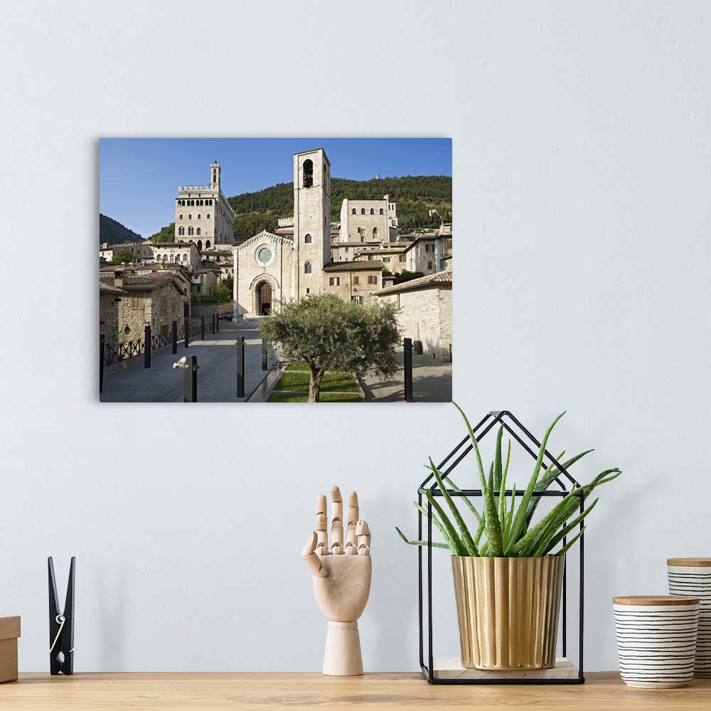 A bohemian room featuring Italy, Umbria, Gubbio, Mediterranean area, Perugia district, Travel Destination, View of Piazza S...