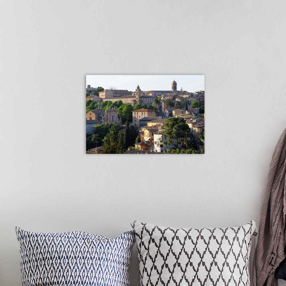 A bohemian room featuring Italy, Umbria, Perugia, View across the city towards the university