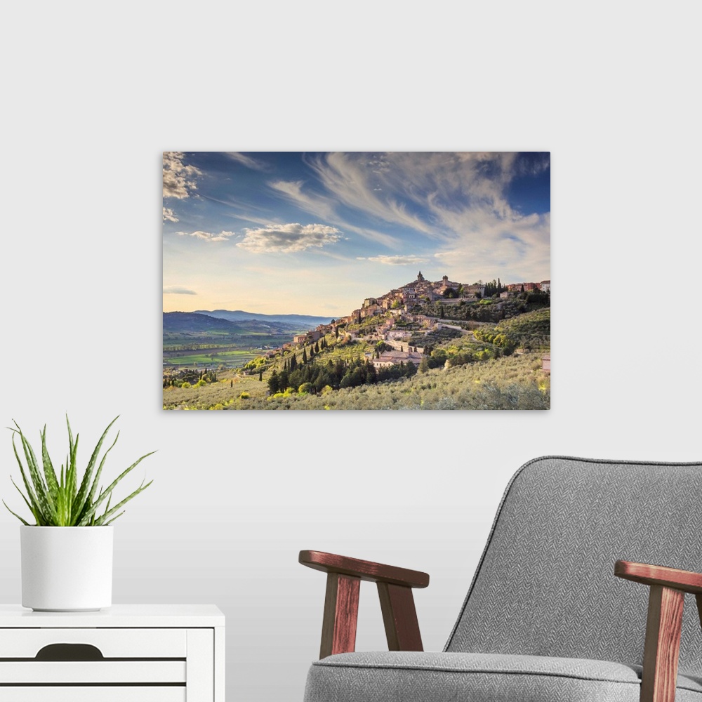A modern room featuring Italy, Umbria, Perugia district, Trevi.