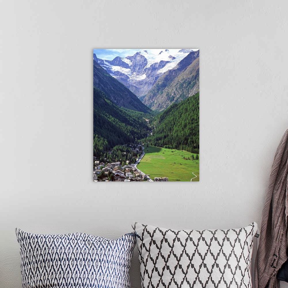 A bohemian room featuring Italy, Italia, Aosta Valley, Valle d'Aosta, Gran Paradiso National Park, Val di Cogne, Cogne vill...