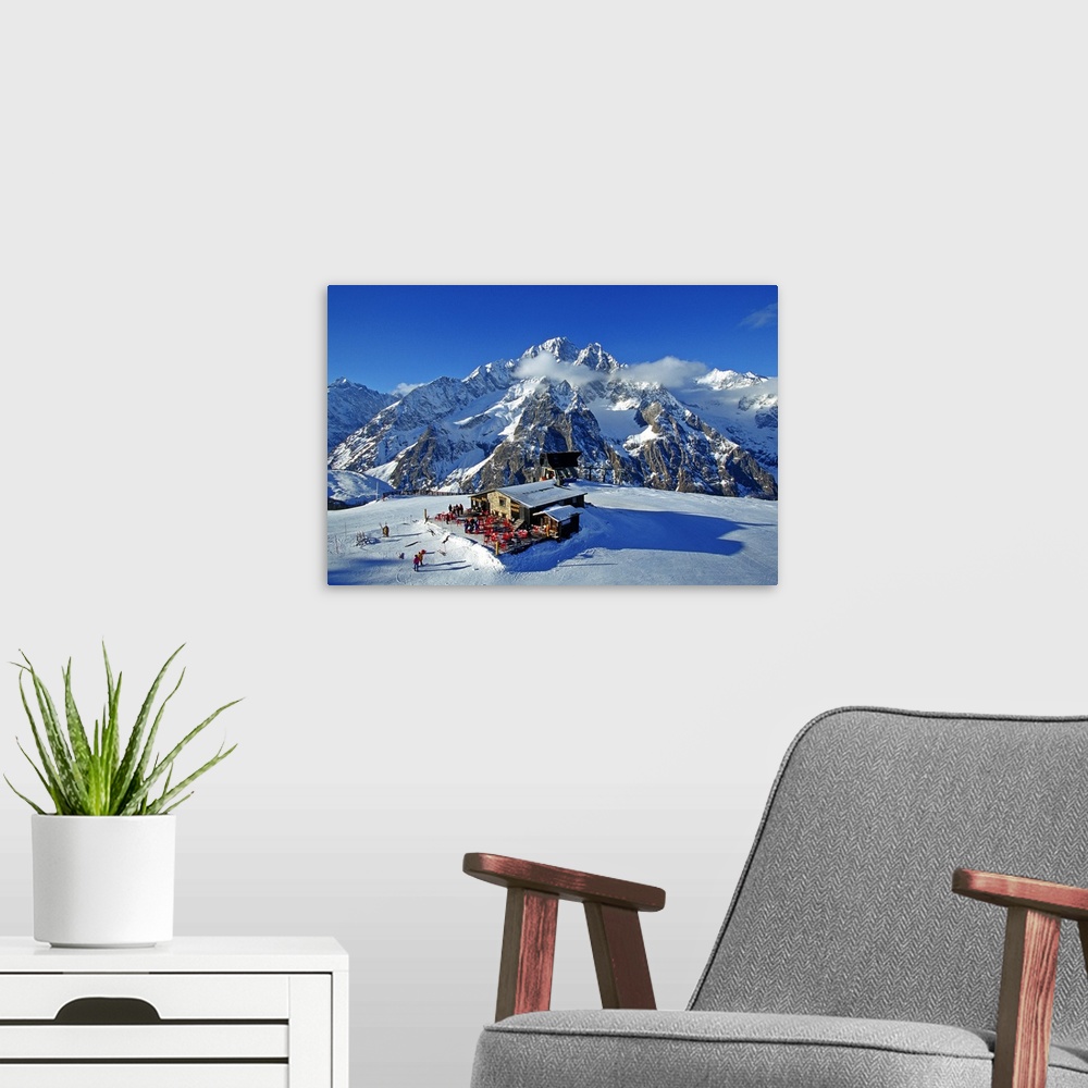 A modern room featuring Italy, Valle d'Aosta, Courmayeur, ski resort