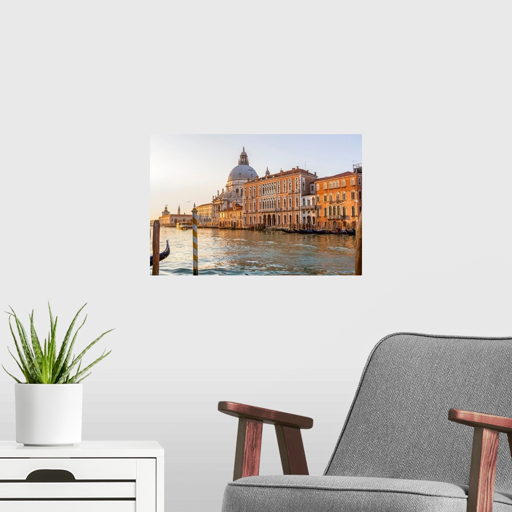 A modern room featuring Italy, Veneto, Venezia district, Venetian Lagoon, Venice, Venezia, Santa Maria della Salute, Sant...