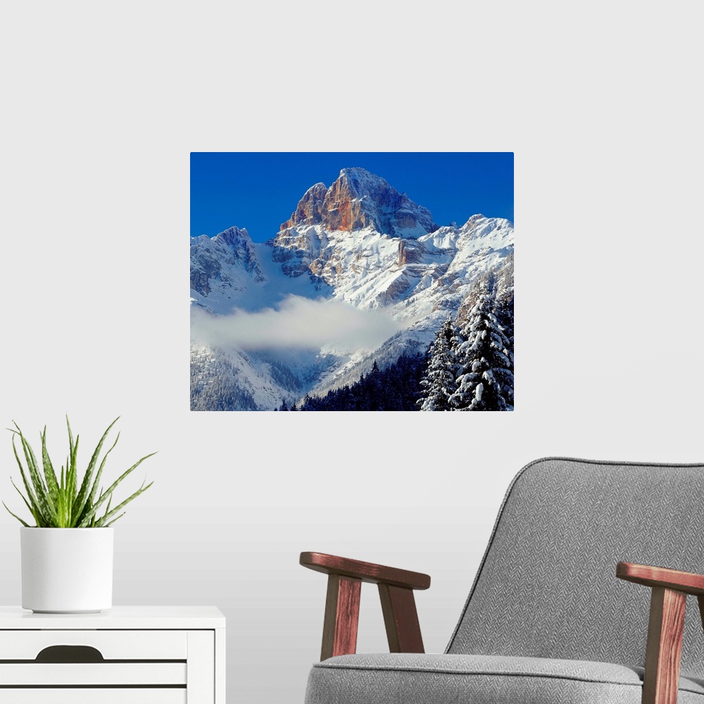 A modern room featuring Italy, Veneto, Dolomites, Alps, Natural Park of the Ampezzo Dolomites, Cadore, Cortina d'Ampezzo,...