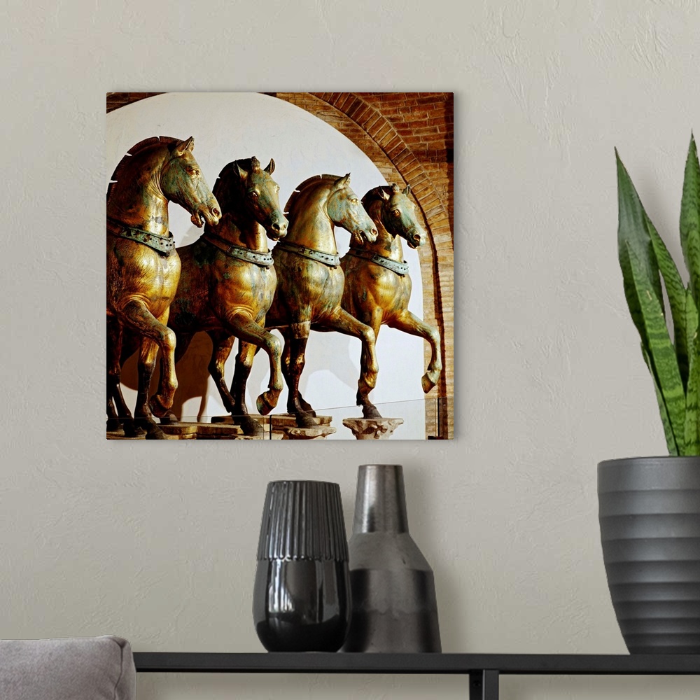 A modern room featuring Italy, Veneto, St Mark Square, St Mark's Cathedral, bronze horses
