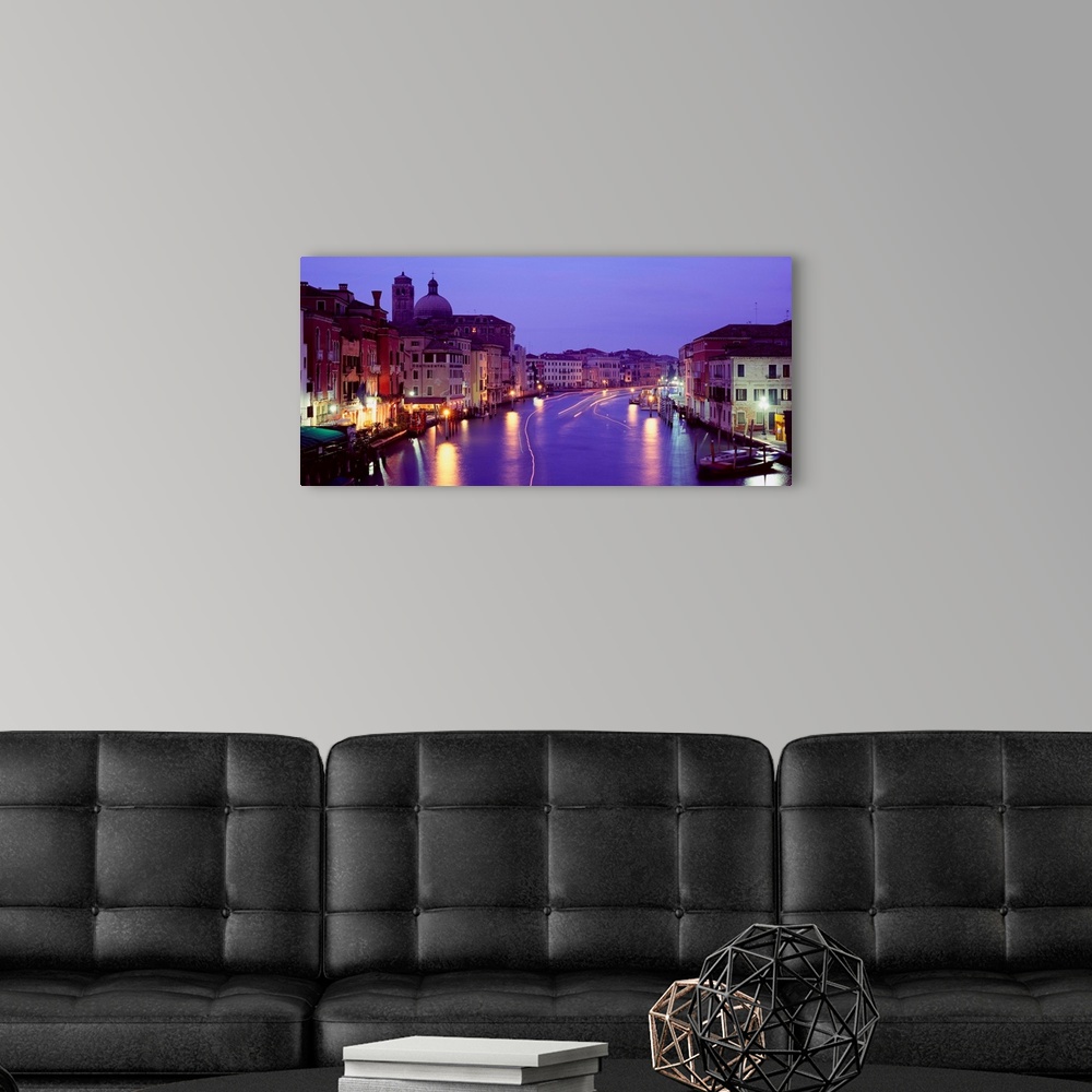 A modern room featuring Italy, Veneto, Venice, View towards Canal Grande from Ponte degli Scalzi