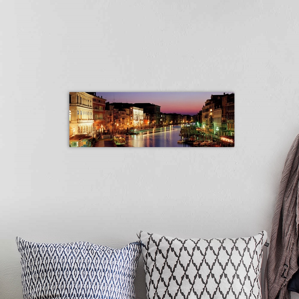 A bohemian room featuring Italy, Venice, Canal Grande, evening