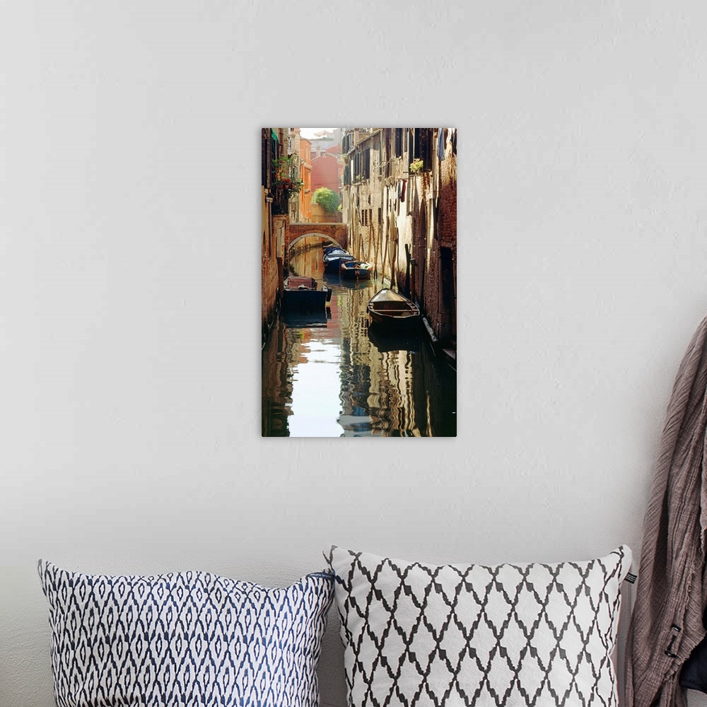 A bohemian room featuring Italy, Venice, Canal with boats