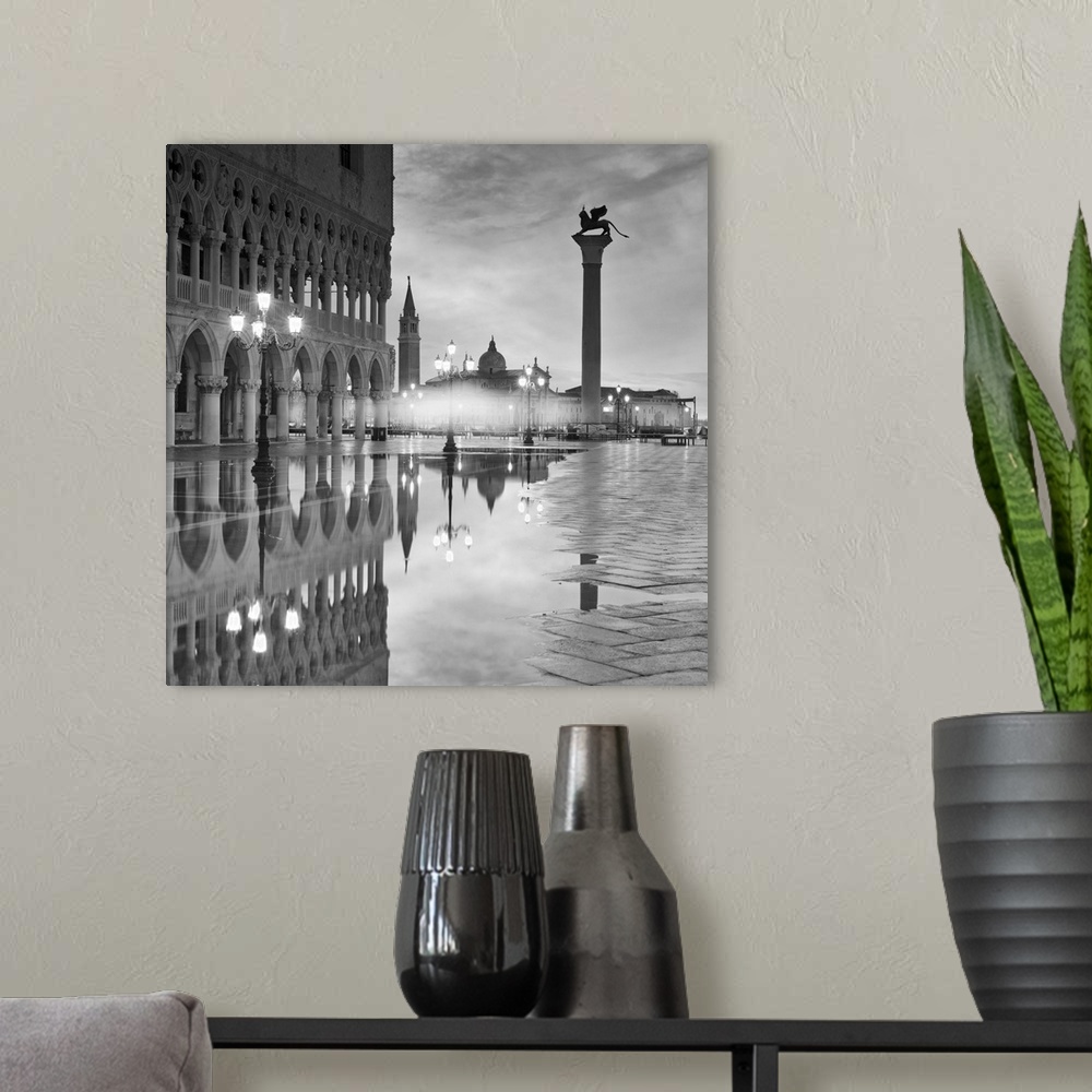 A modern room featuring Italy, Venice, Doge's Palace, Piazzetta, San Giorgio Maggiore island in background.