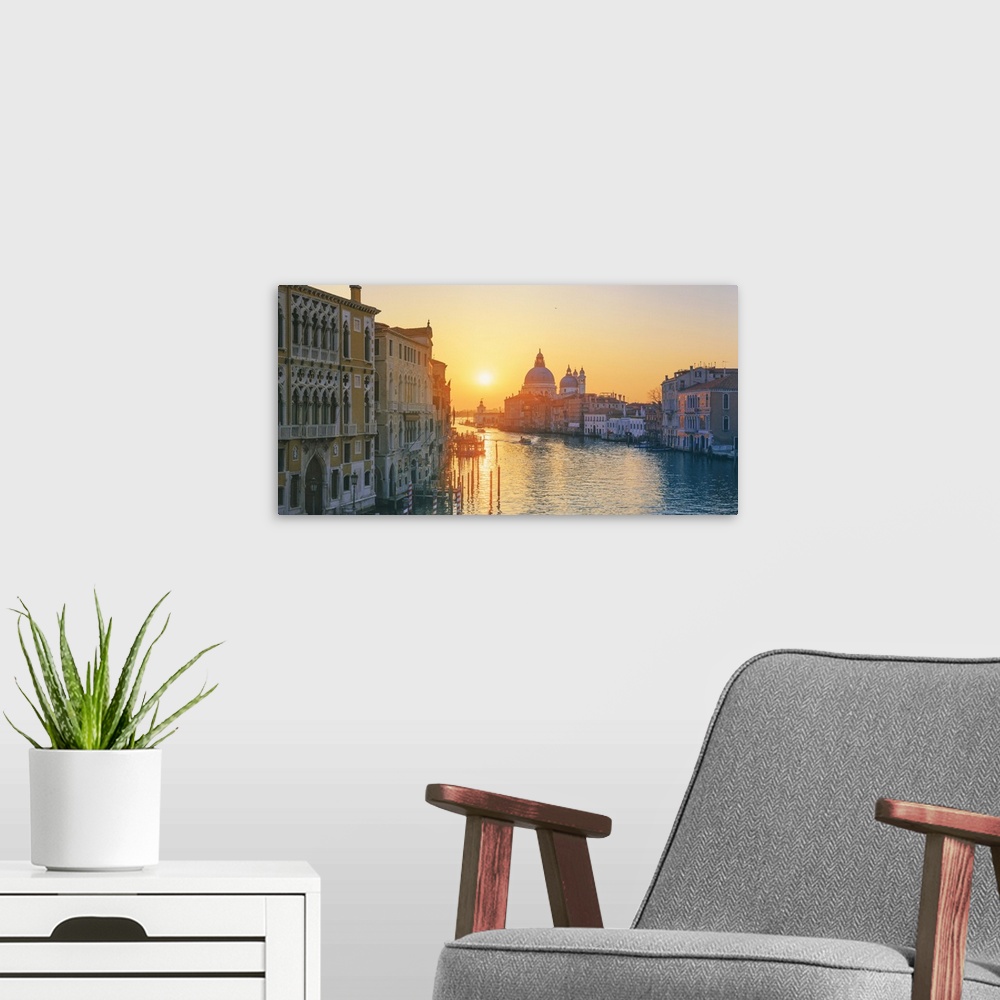 A modern room featuring Italy, Veneto, Venetian Lagoon, Adriatic Coast, Venezia district, Venice, Grand Canal, Santa Mari...