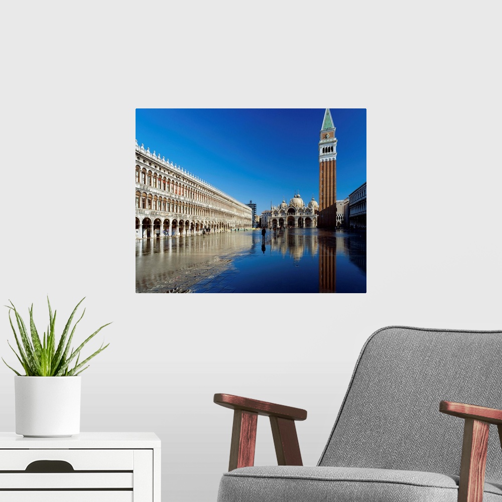 A modern room featuring Italy, Venice, St. Mark's Square and Procuratie Vecchie, floored