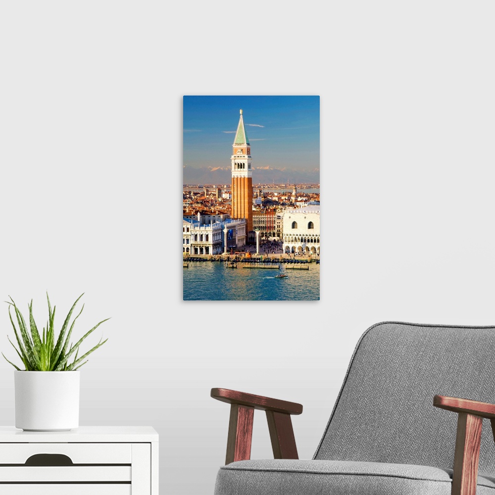 A modern room featuring Italy, Venice, Venetian Lagoon, St Mark Square, View from San Giorgio Maggiore island