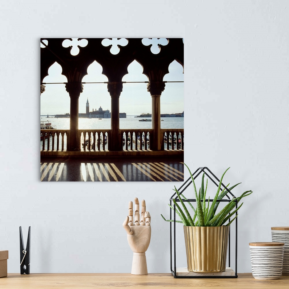 A bohemian room featuring Italy, Venice, View from Palazzo Ducale towards Isola di San Giorgio