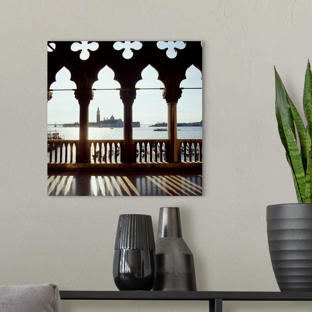 A modern room featuring Italy, Venice, View from Palazzo Ducale towards Isola di San Giorgio
