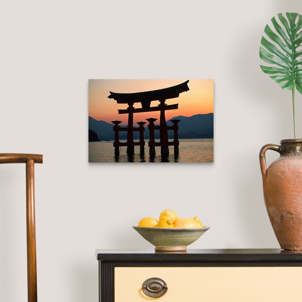 A traditional room featuring Japan, Miyajima, Torii Gate