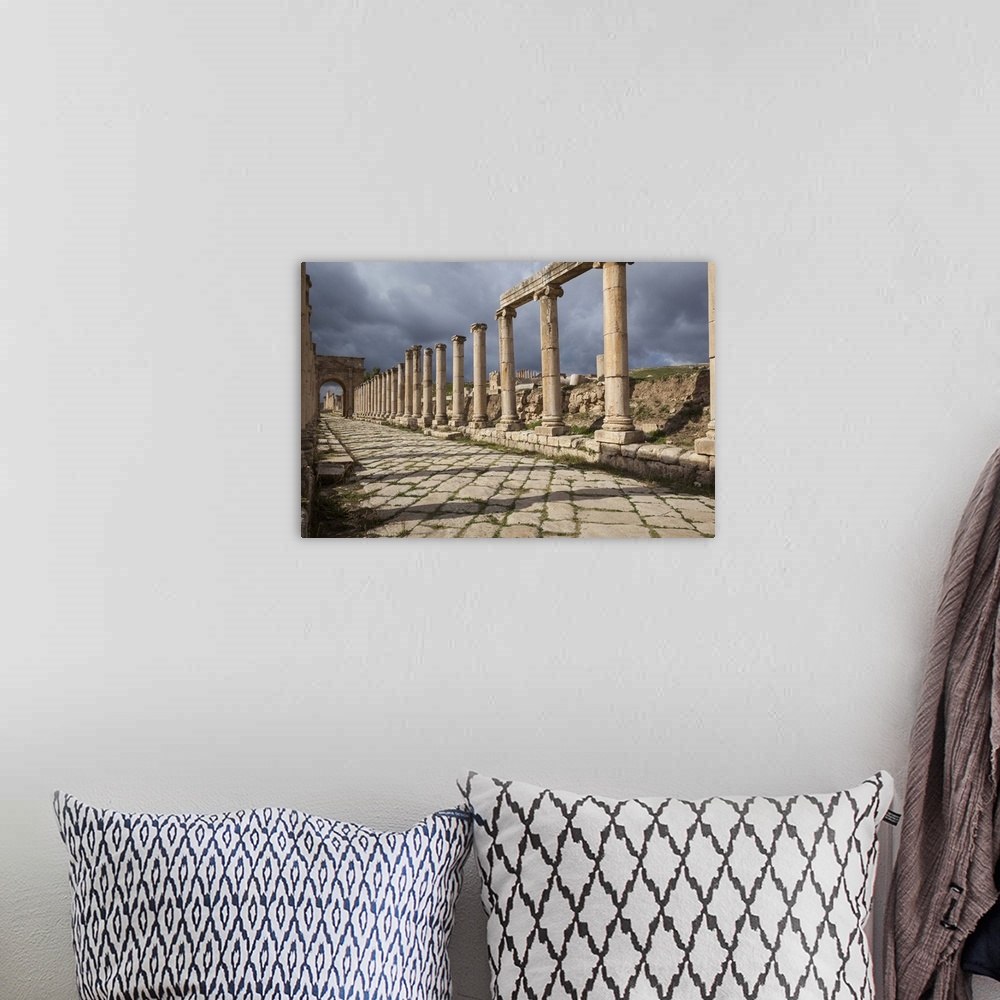 A bohemian room featuring Jordan, Jerash, Gerasa, Ruins of an ancient Roman city.